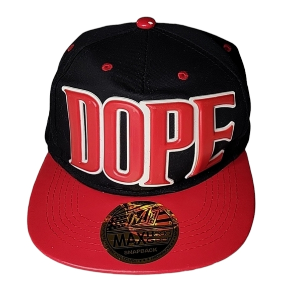 High Quality Max Headgear Hat Black Red DOPE Adjustable Snapback Cap - Picture 1 of 8